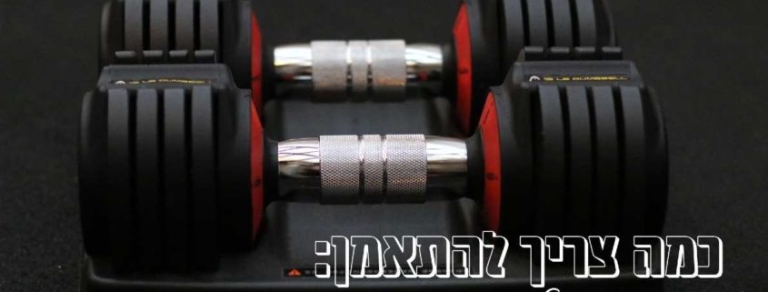 כמה צריך להתאמן?! המדריך לאנשים עסוקים (מאוד!). משקולות יד שחורות בתוך קייס אחסון